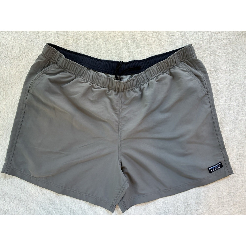 LL Bean Men's Multisport‎ Shorts, Size 2XL, 6" Inseam, Gray Granite, Athletic